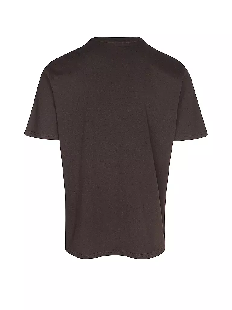 KNOWLEDGE COTTON APPAREL | T-Shirt BIG OWL | braun