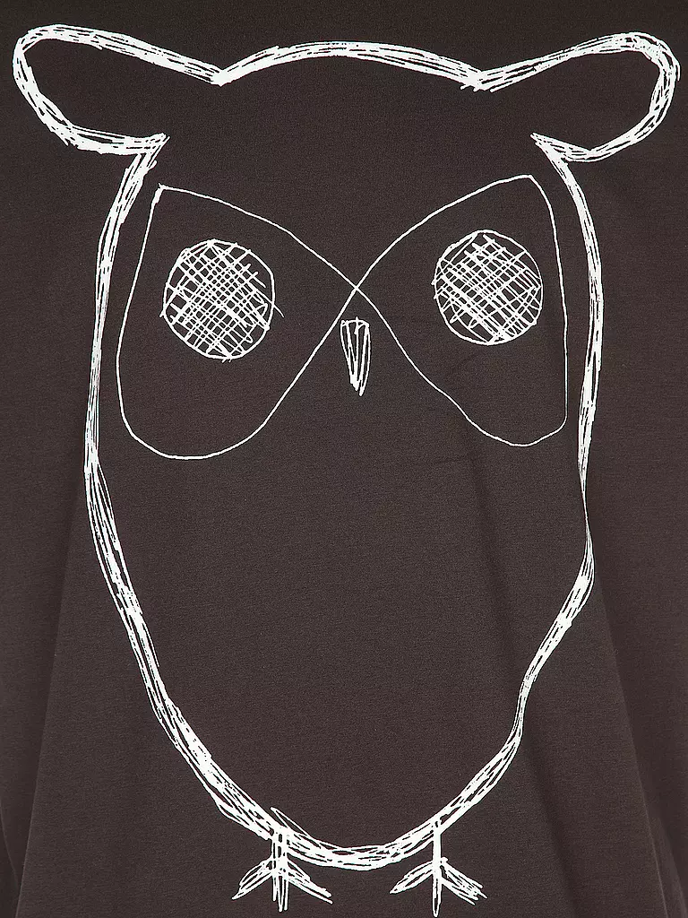 KNOWLEDGE COTTON APPAREL | T-Shirt BIG OWL | dunkelblau