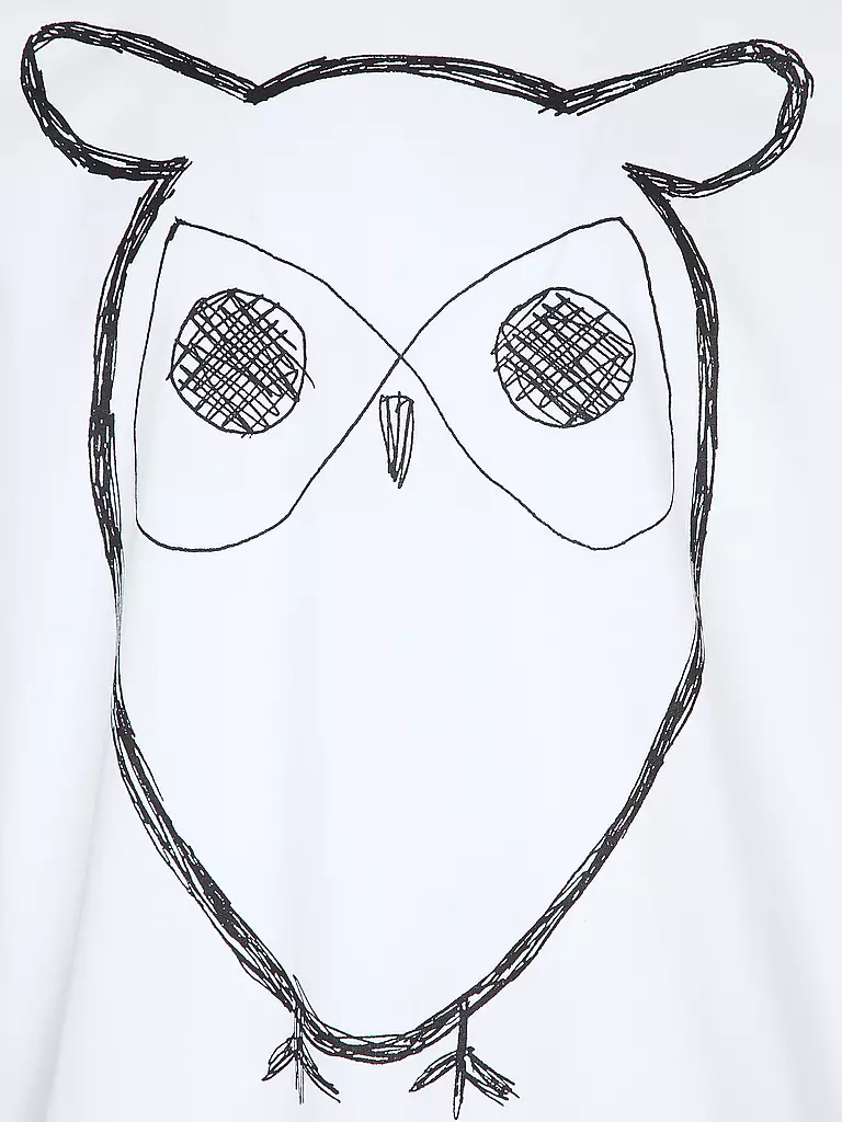 KNOWLEDGE COTTON APPAREL | T-Shirt BIG OWL | türkis