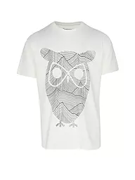 KNOWLEDGE COTTON APPAREL | T-Shirt OWL LINES | creme