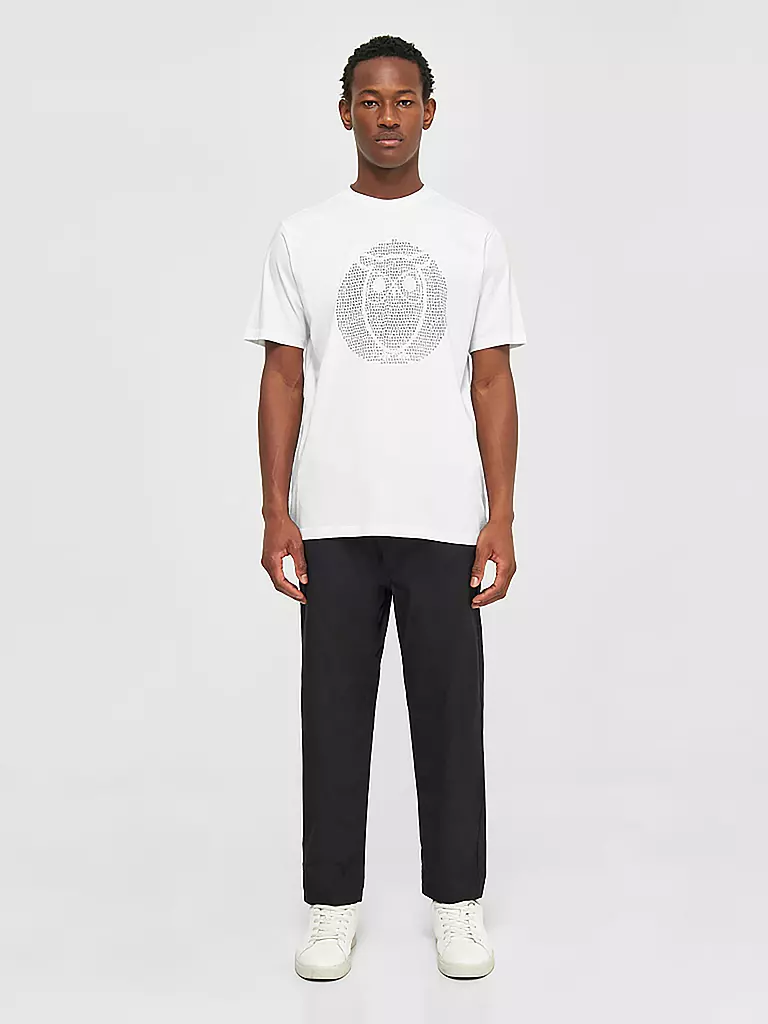 KNOWLEDGE COTTON APPAREL | T-Shirt OWL | weiss