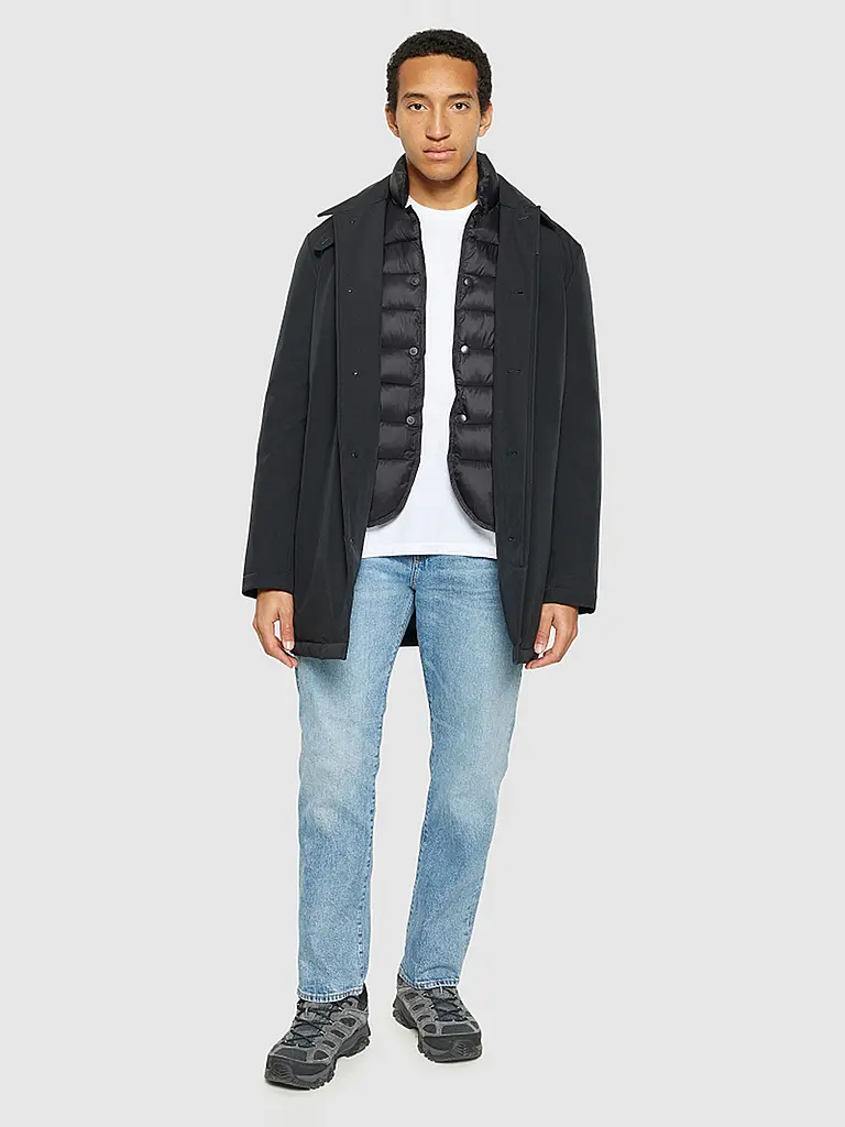 KNOWLEDGE COTTON APPAREL | Trenchcoat  | schwarz