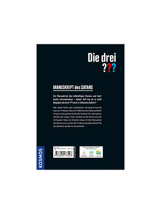 KOSMOS VERLAG | Buch - Die Drei Fragezeichen - Manuskript des Satans
