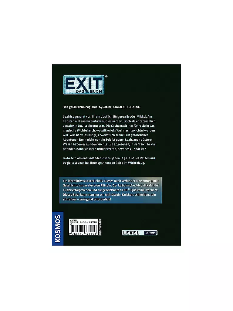 KOSMOS VERLAG | Exit - Das Buch - Der Adventskalender  | keine Farbe