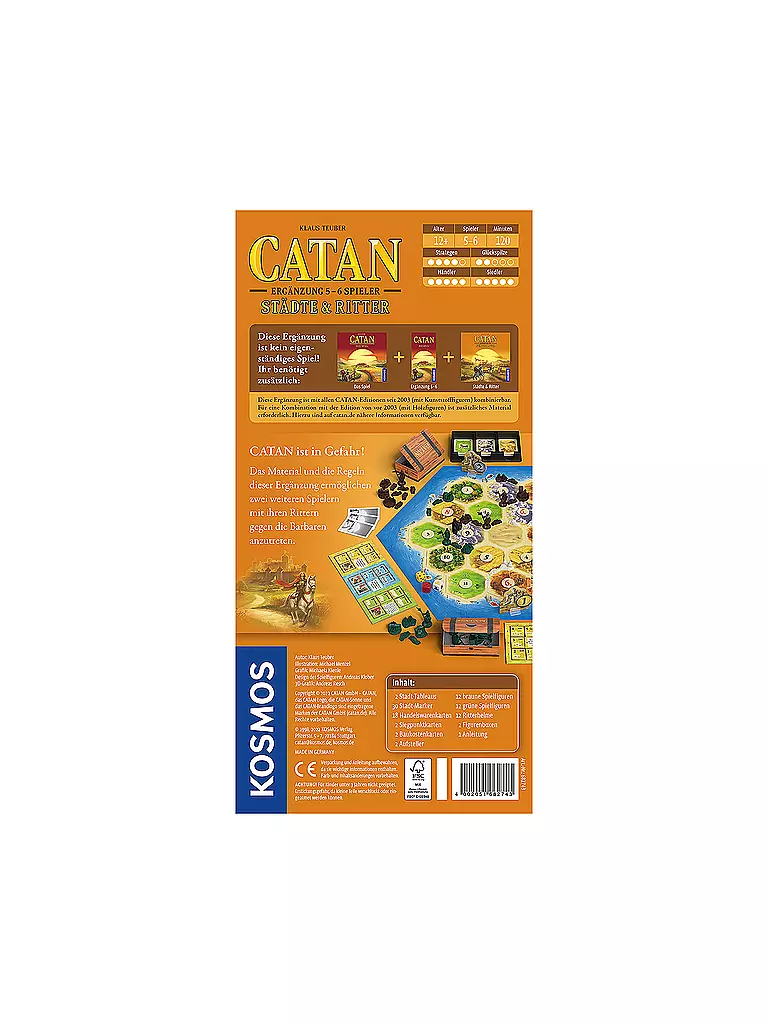 KOSMOS | Brettspiel - CATAN - Ergänzung - Städte & Ritter | keine Farbe