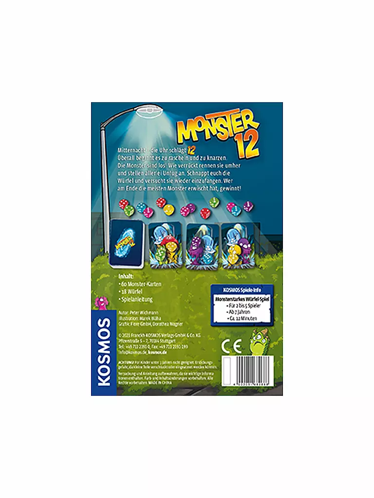 KOSMOS | Brettspiel - Monster 12 | keine Farbe