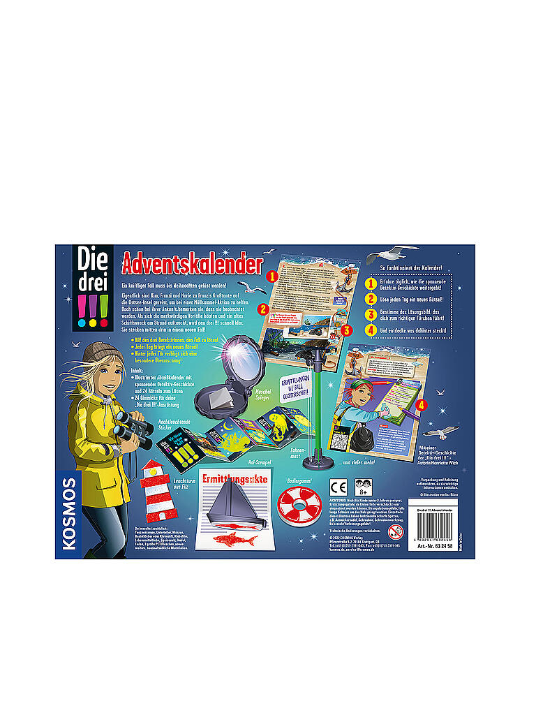 KOSMOS | Die drei !!! Adventskalender 2022 | keine Farbe