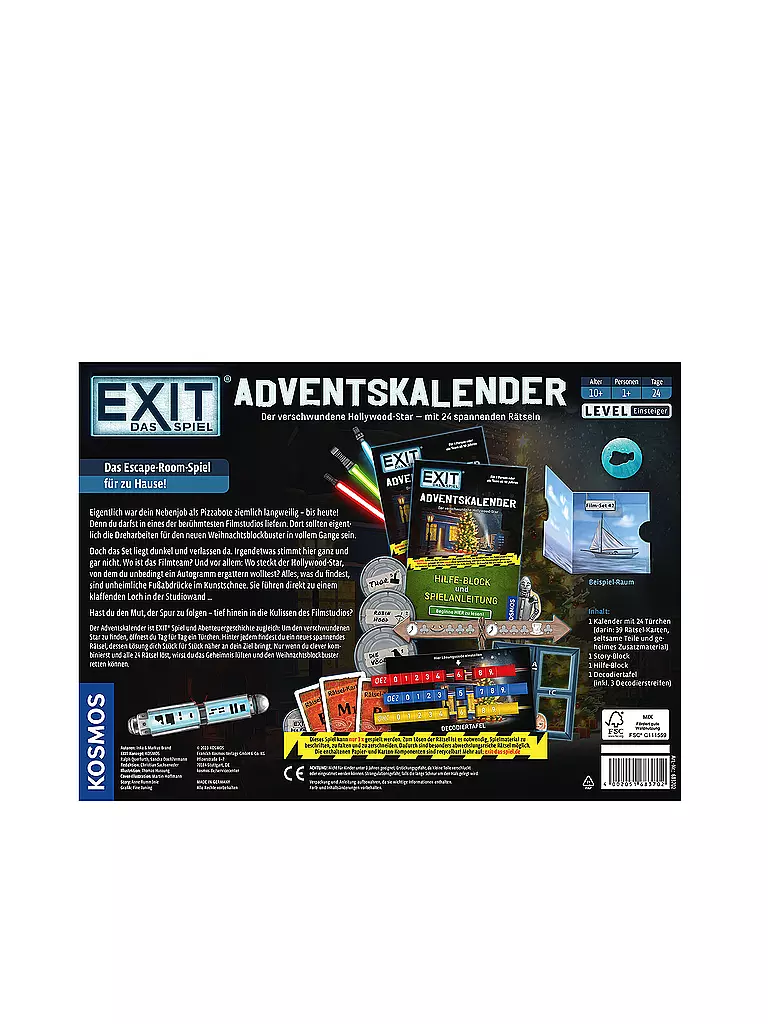 KOSMOS | EXIT® - Das Spiel - Adventskalender 2023 | keine Farbe