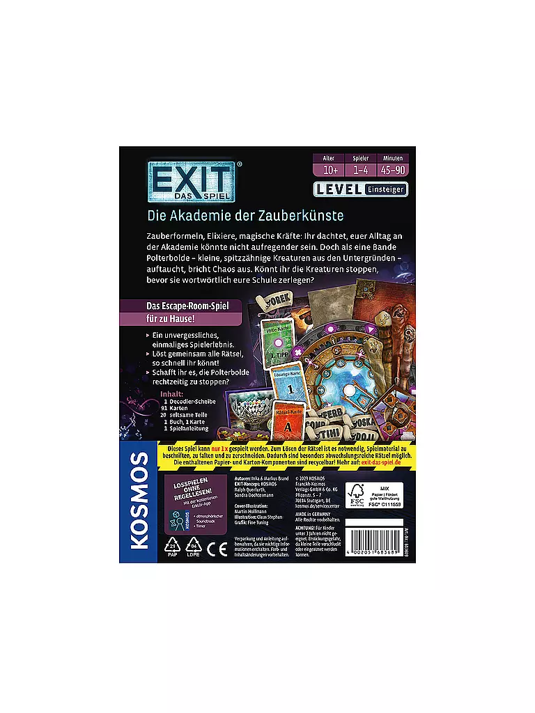 KOSMOS | Exit - Die Akademie der Zauberkünste  | keine Farbe