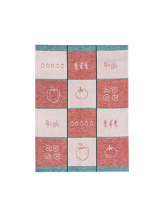 KRACHT | Geschirrtuch 50x70cm Gemüsekaro Rot