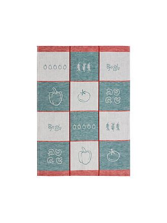 KRACHT | Geschirrtuch 50x70cm Gemüsekaro Gruen 