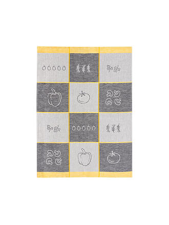 KRACHT | Geschirrtuch 50x70cm Gemüsekaro Anthrazit