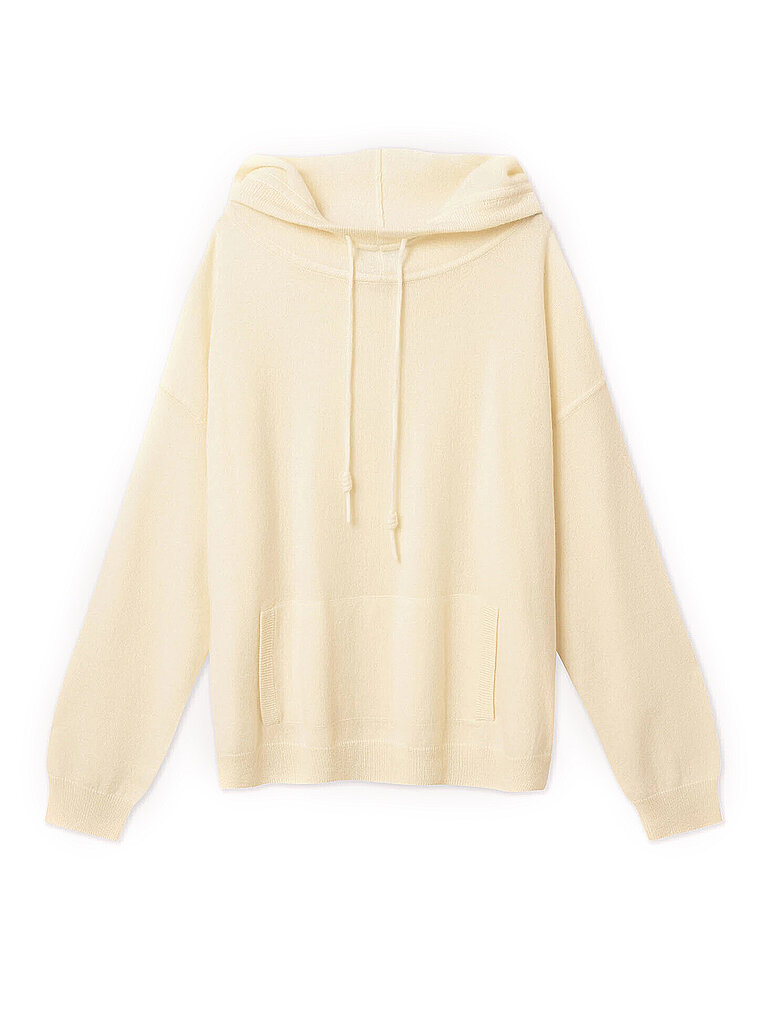 KUJTEN Kaschmir Kapuzenpullover - Hoodie Chisato weiß | S