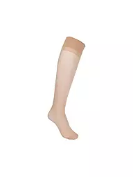 KUNERT | Kniestrümpfe Satin 40 den black | beige