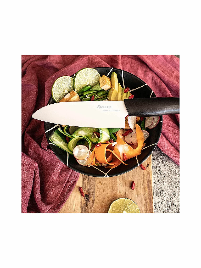 KYOCERA Couteau Santoku BIO 14cm blanc