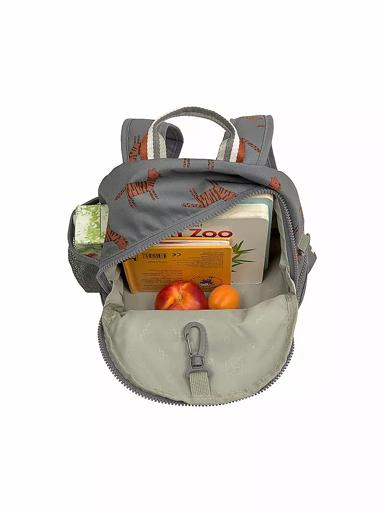 LÄSSIG | Kindergarten Rucksack Mini Safari Tiger | grau