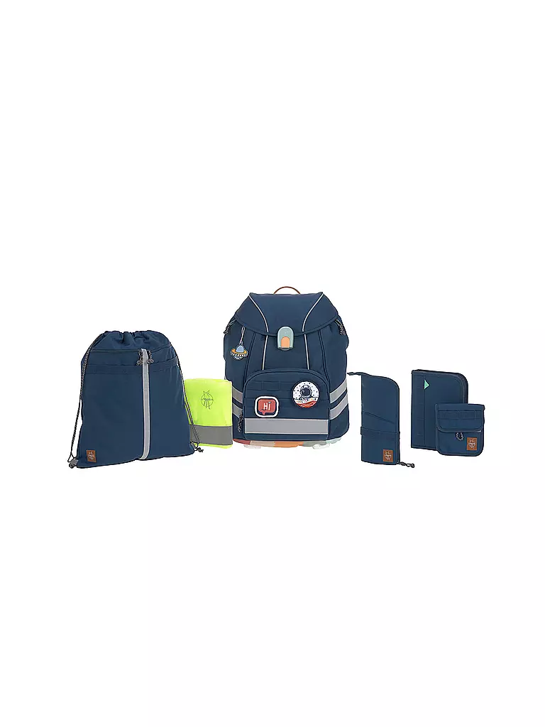 LÄSSIG | Schultaschen Set 7tlg Flexy Unique Navy | dunkelblau