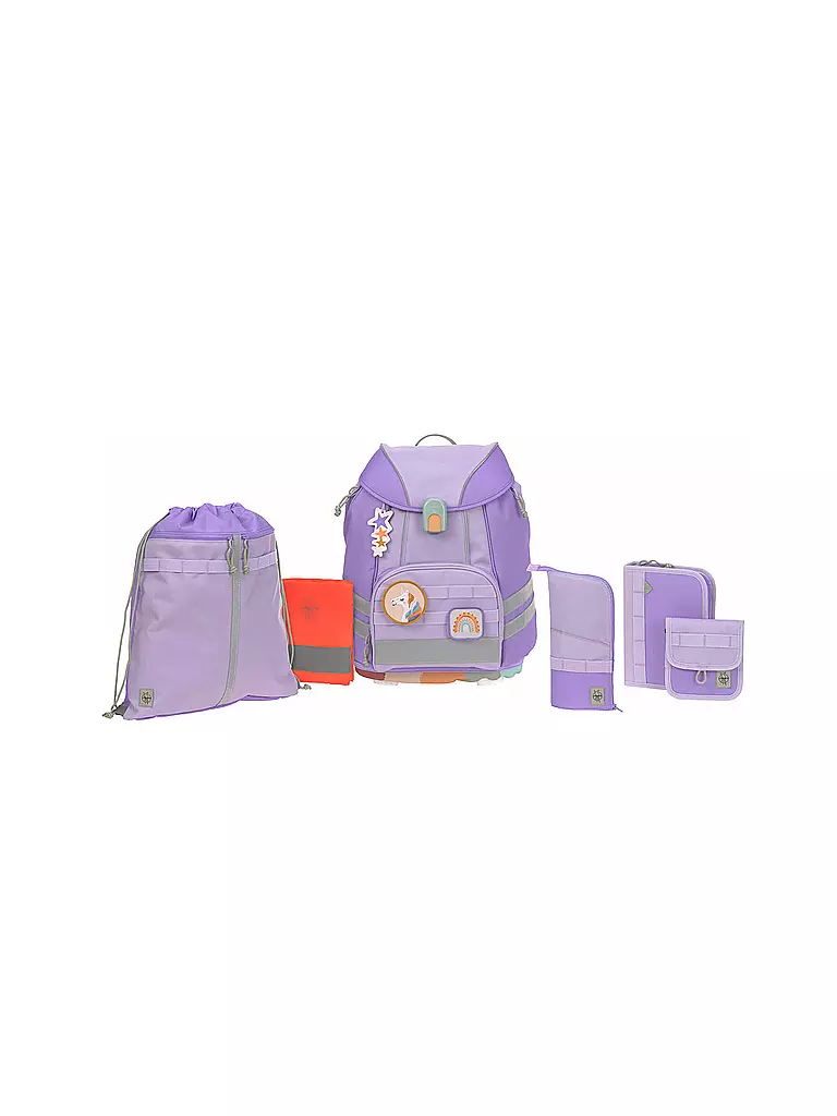 LÄSSIG | Schultaschen Set 7tlg Flexy Unique Violet | lila