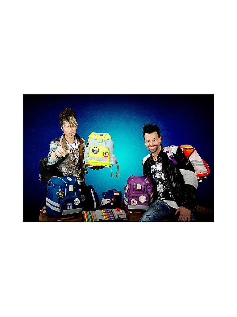 LÄSSIG | Schultaschen Set 8tlg Flexy Unique Ehrlich Brothers (Special Edition) | rot