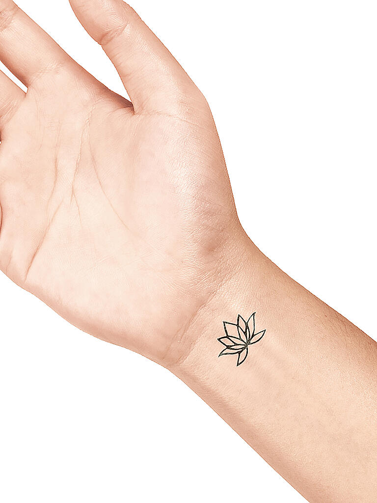 LA DOT | Tattoo Stone Small Lotus Flower (46)  | transparent