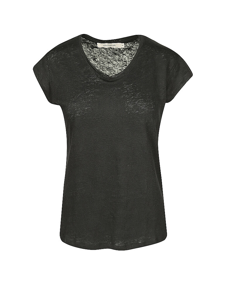 LA FEE MARABOUTEE Leinen T Shirt Davia schwarz | S