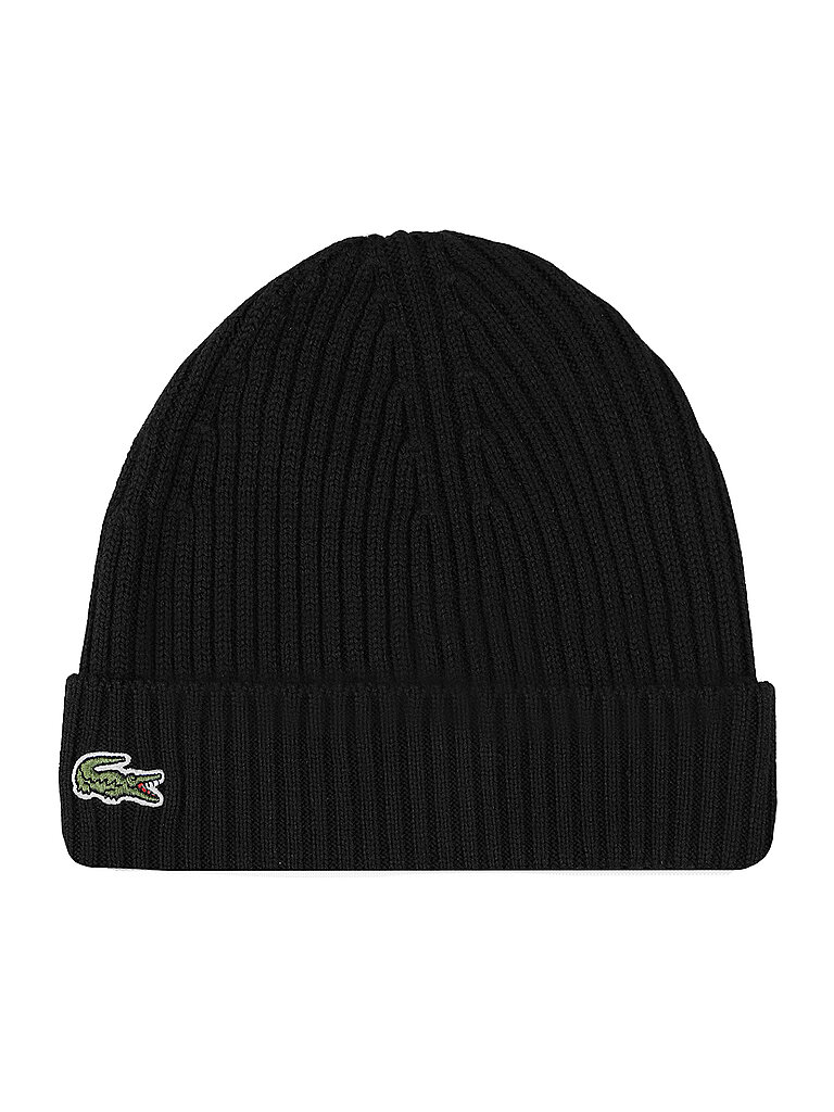 Lacoste Mütze Strickmütze Strick-Beanie, Farbe:Schwarz, Artikel:-031 Noir