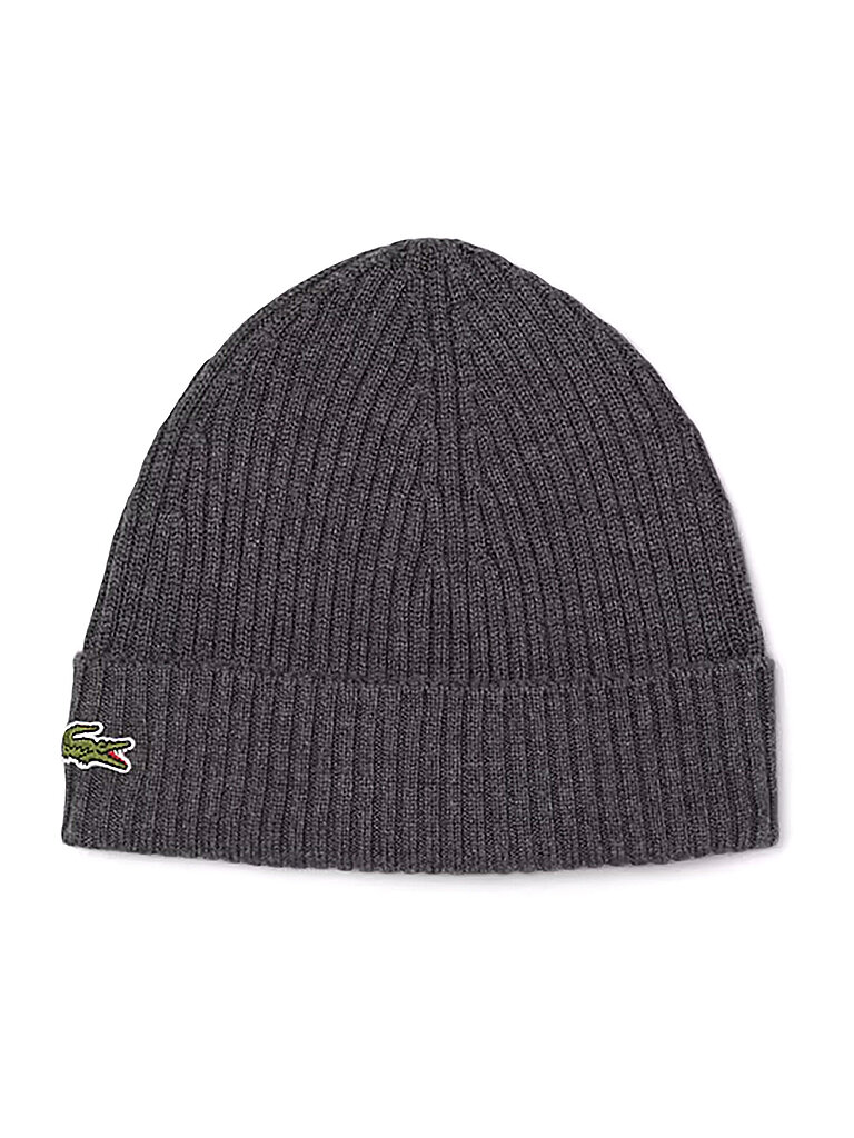 LACOSTE Mütze - Beanie grau | ONE SIZE
