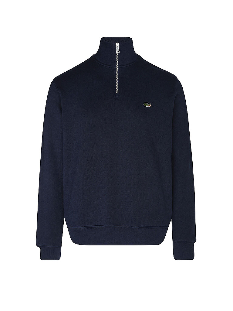 Lacoste Herren Zip-Up High Neck Interlock Sweatshirt, Marine, M