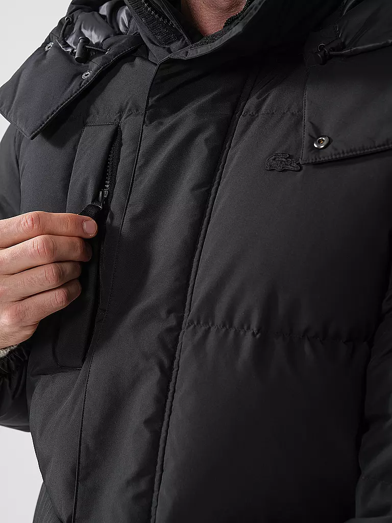 LACOSTE | Daunensteppjacke | schwarz