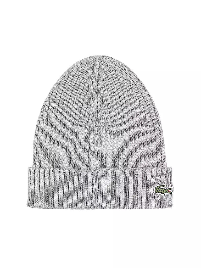 grau - LACOSTE Beanie Mütze