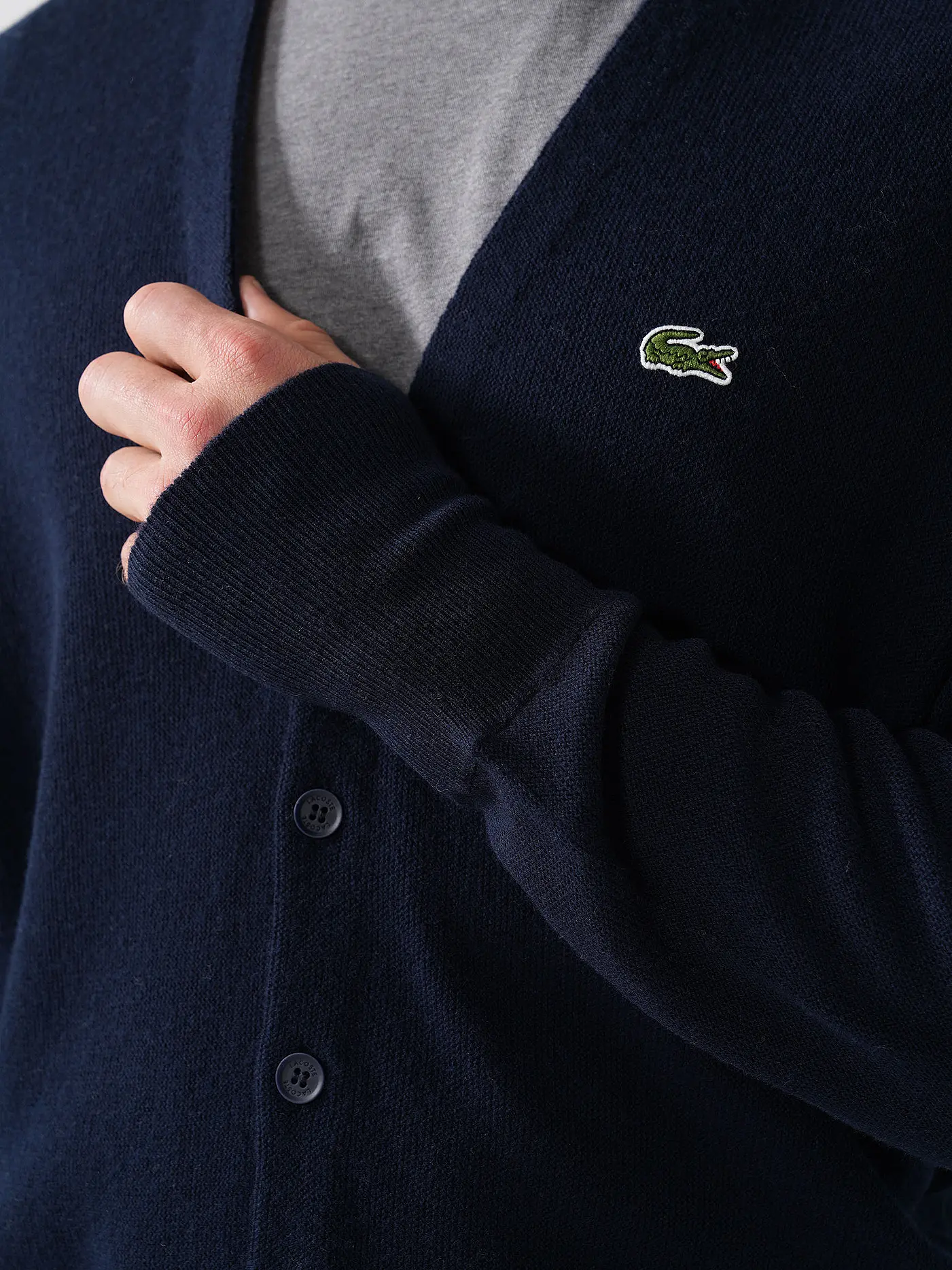 LACOSTE | Strickjacke | dunkelblau