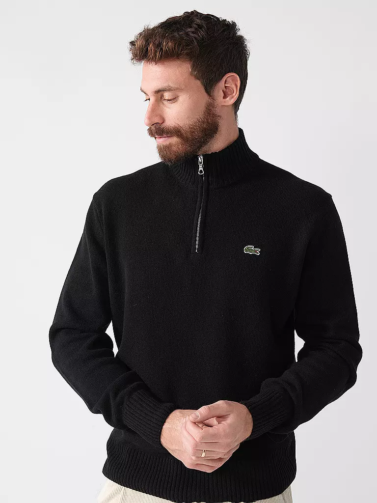 LACOSTE | Troyer Pullover | schwarz