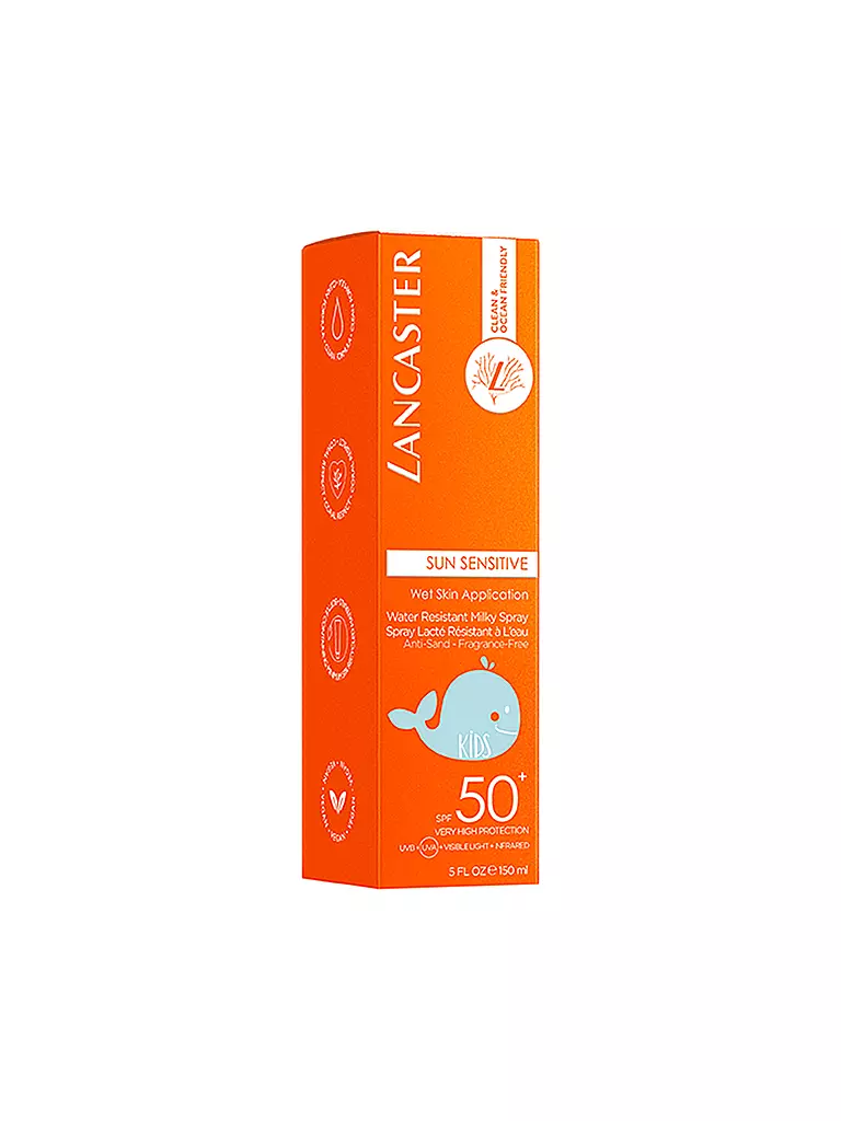 LANCASTER |  Clean Sun Sensitive Kids Milky Spray SPF 50 150ml | keine Farbe