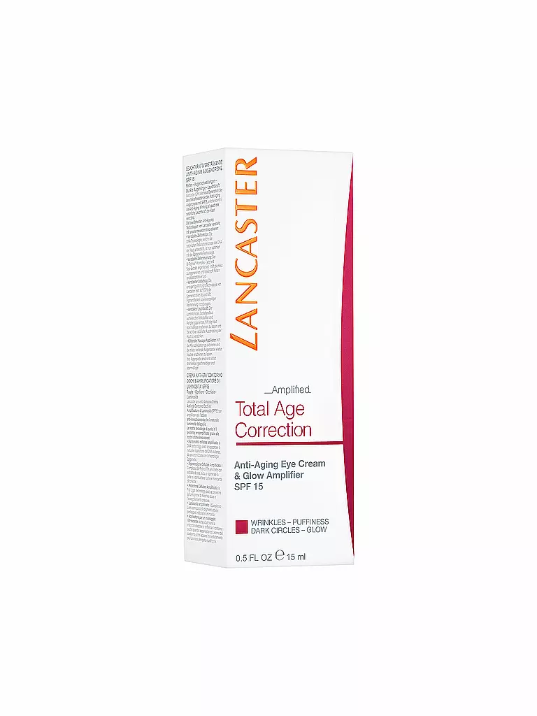 LANCASTER | Total Age Correction Anti Aging Eye Cream & Glow Amplifier SPF15 15ml | keine Farbe