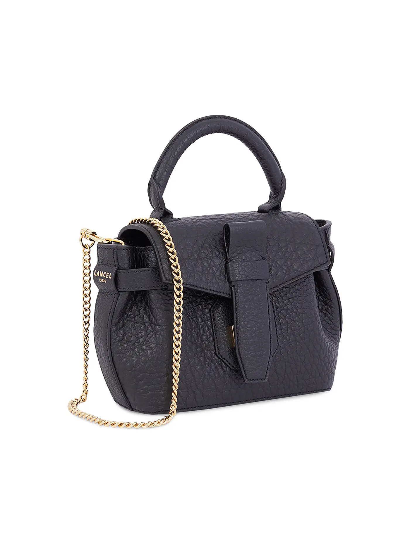 LANCEL | Ledertasche - Henkeltasche CHARLIE  | schwarz