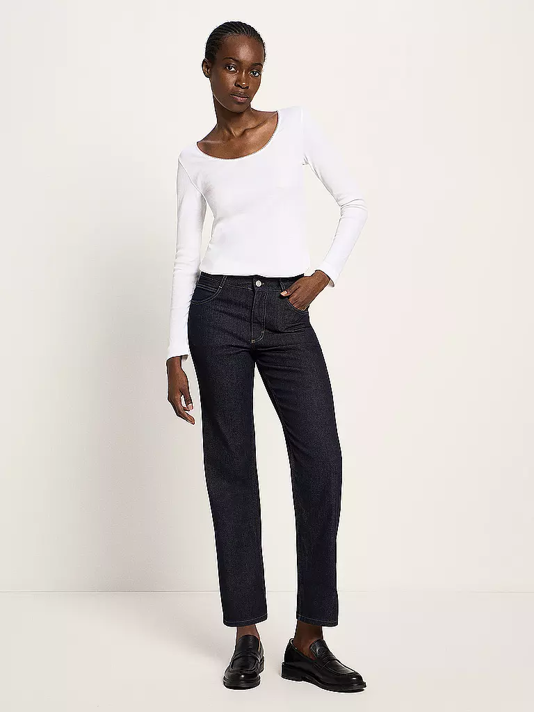 LANIUS | Jeans Straight Fit 7/8 | dunkelblau
