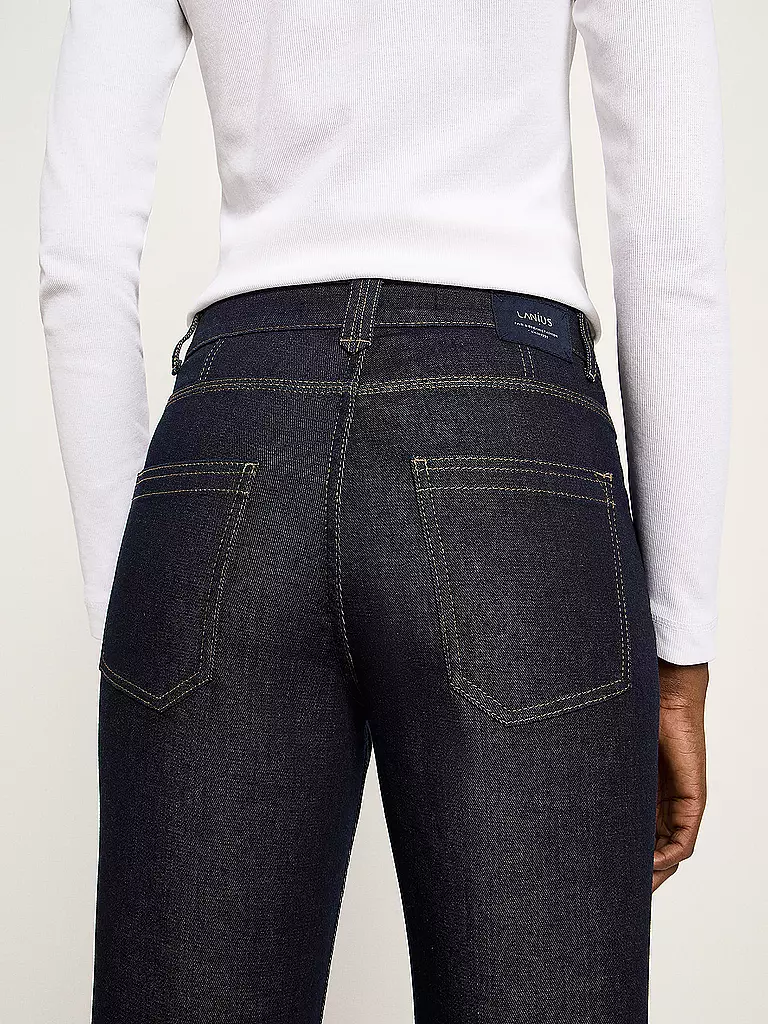LANIUS | Jeans Straight Fit 7/8 | dunkelblau