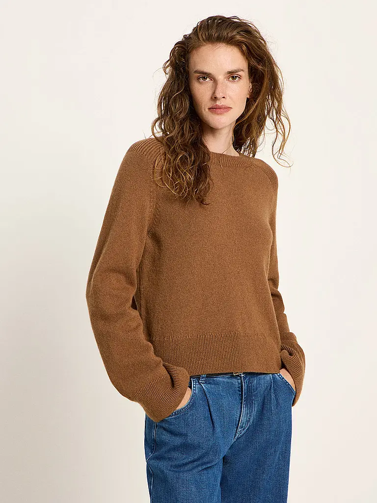 LANIUS | Pullover Cropped Fit | camel