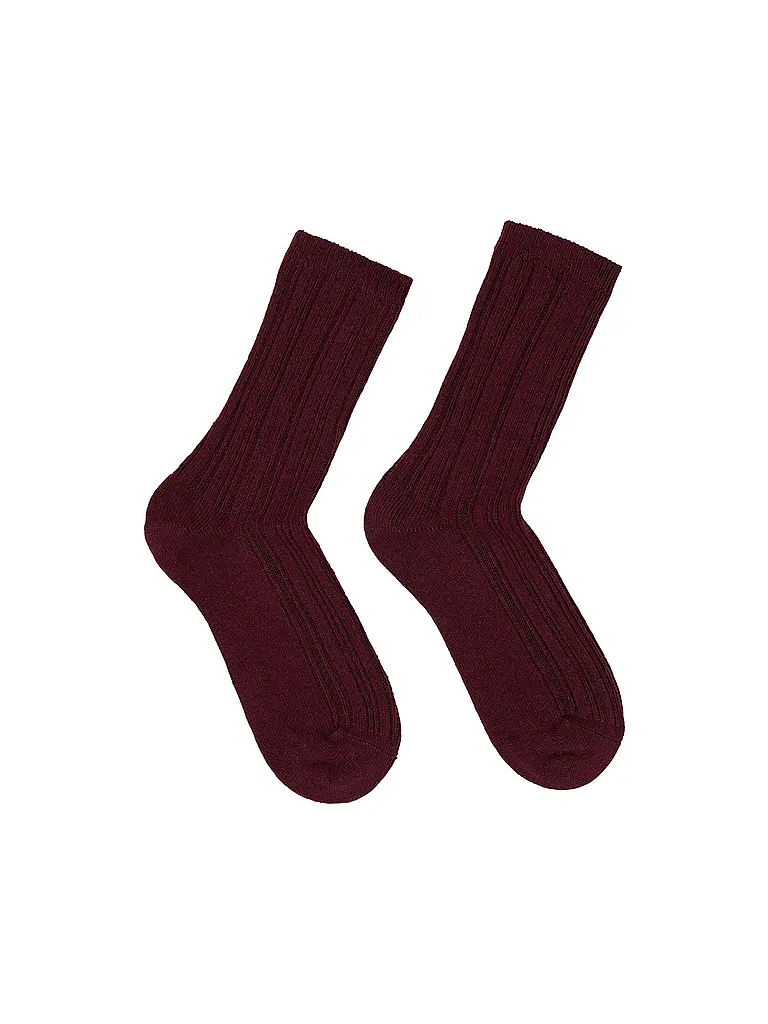 LANIUS | Socken bordeaux | dunkelrot