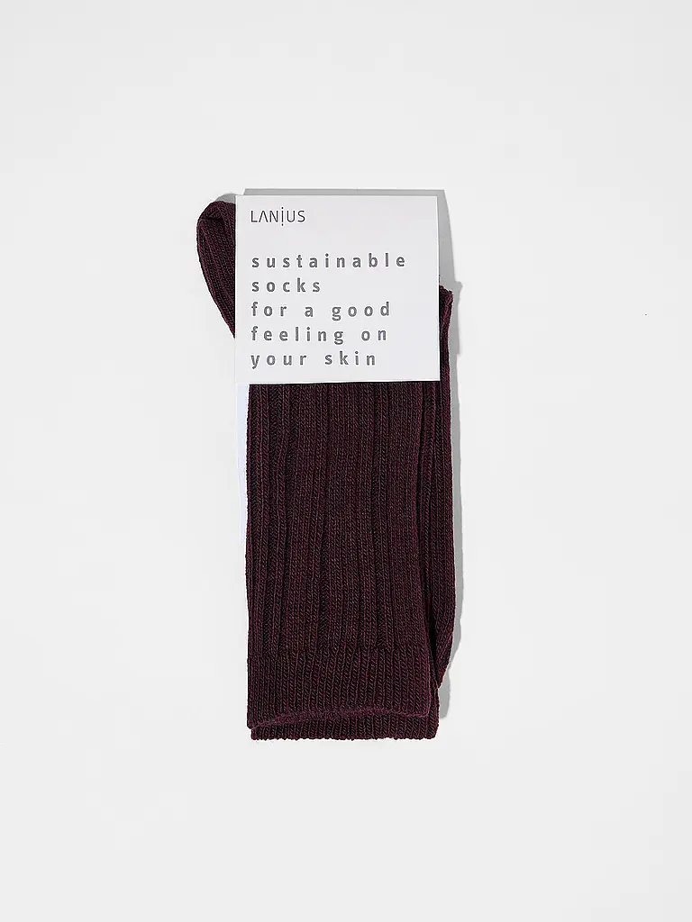 LANIUS | Socken bordeaux | 