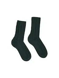 LANIUS | Socken bordeaux | dunkelgrün