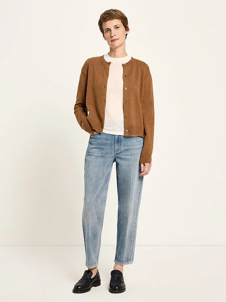 LANIUS | Strickjacke Boxy Fit | camel