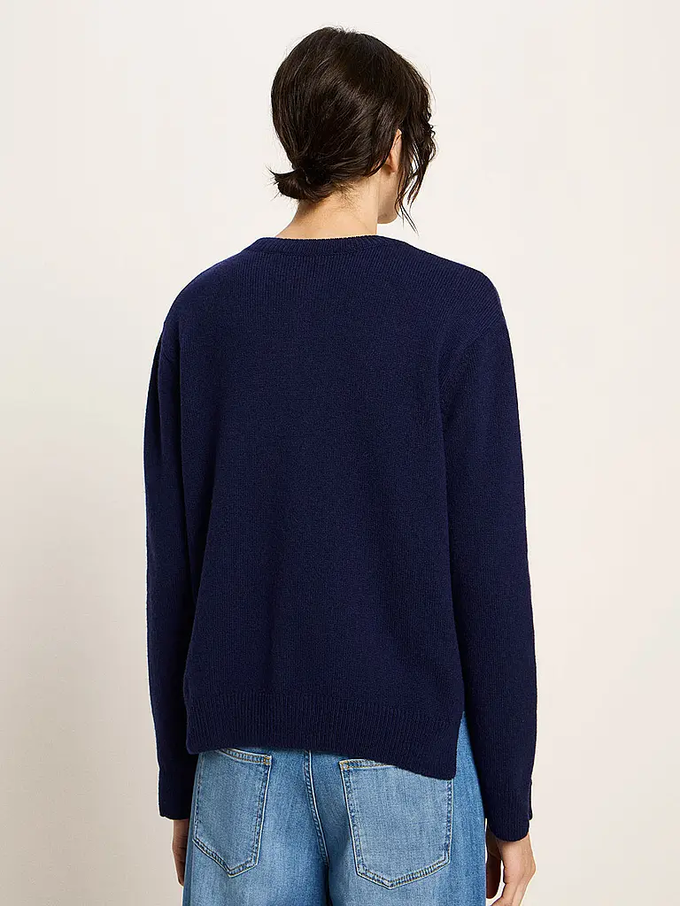 LANIUS | Strickjacke Boxy Fit | dunkelblau