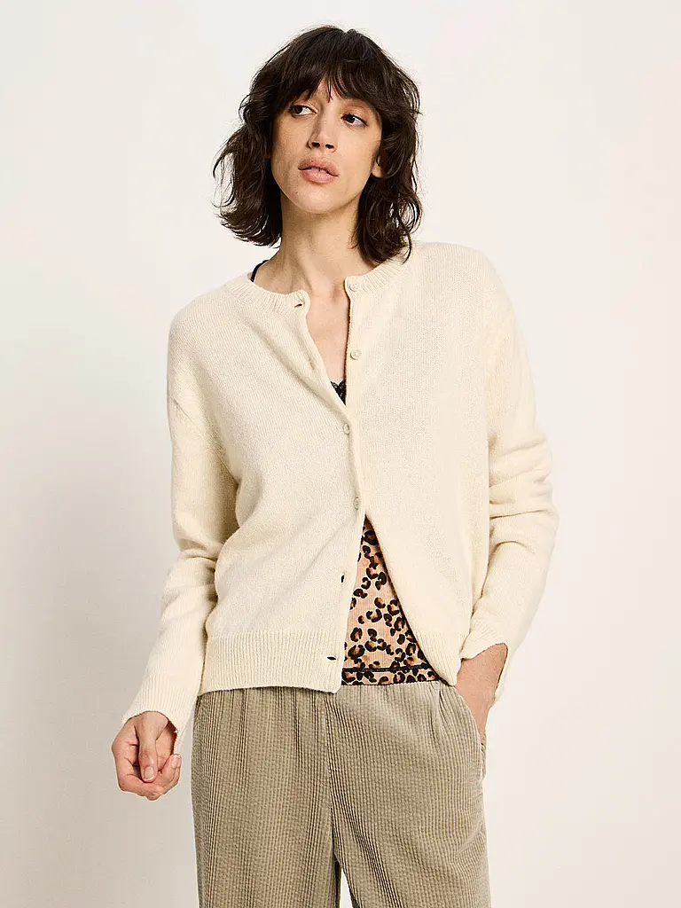 LANIUS | Strickjacke Boxy Fit | creme