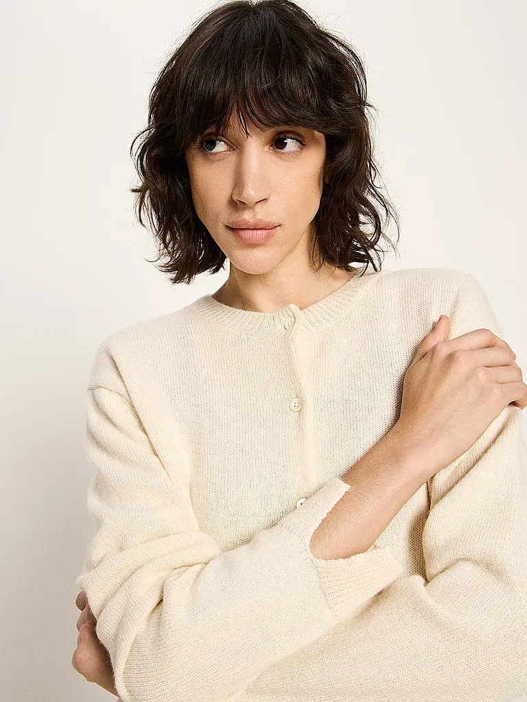 LANIUS | Strickjacke Boxy Fit | creme