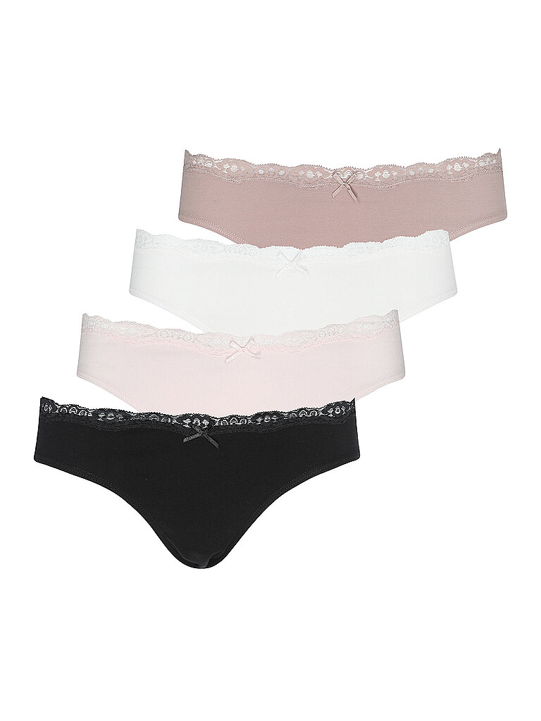 LASCANA Slip 4er Pkg. rose box beige | 32-34