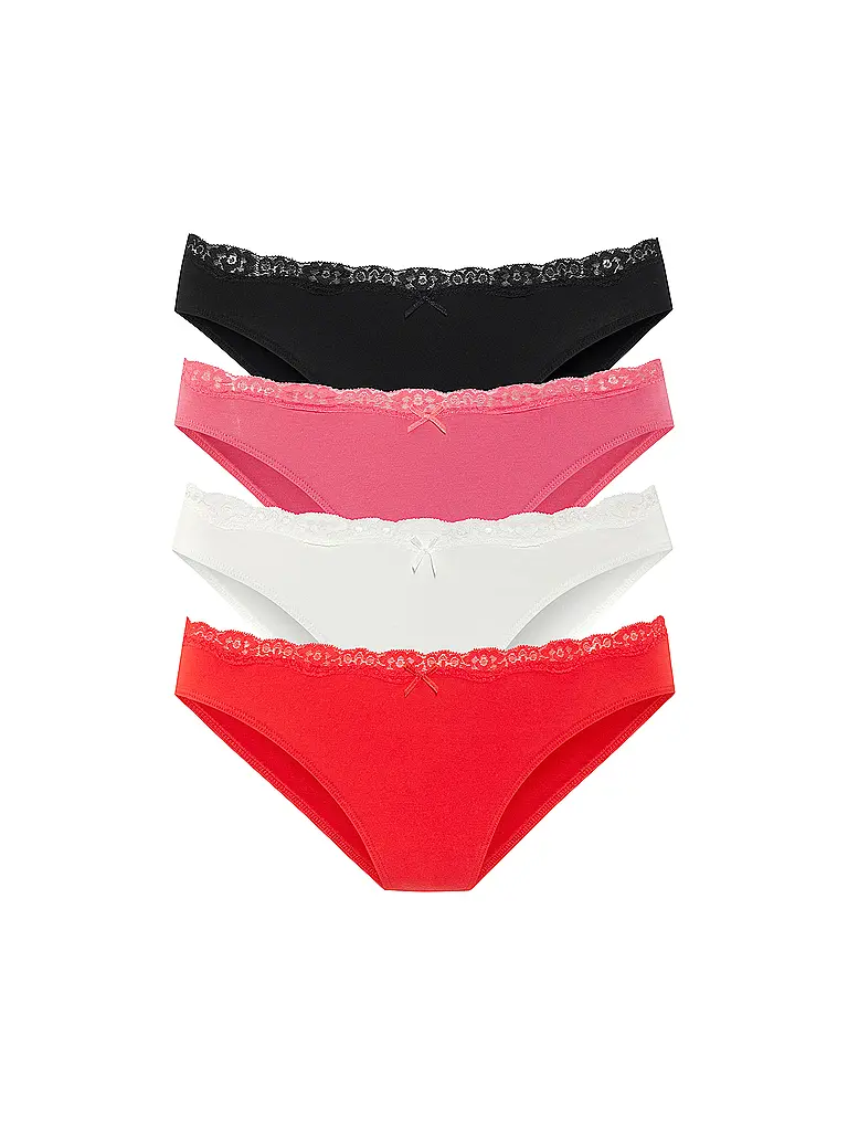 LASCANA | Slip 4er Pkg. pink box | Rosa