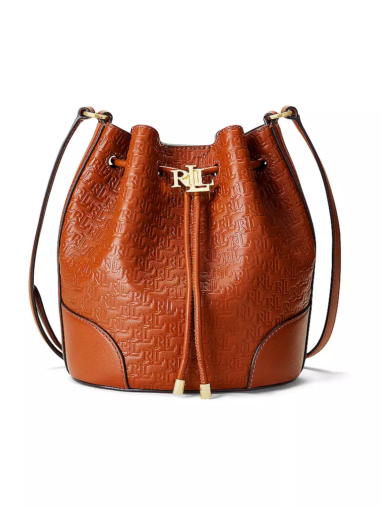 LAUREN RALPH LAUREN | Ledertasche - Bucket Bag DRAWSTRING Medium | braun