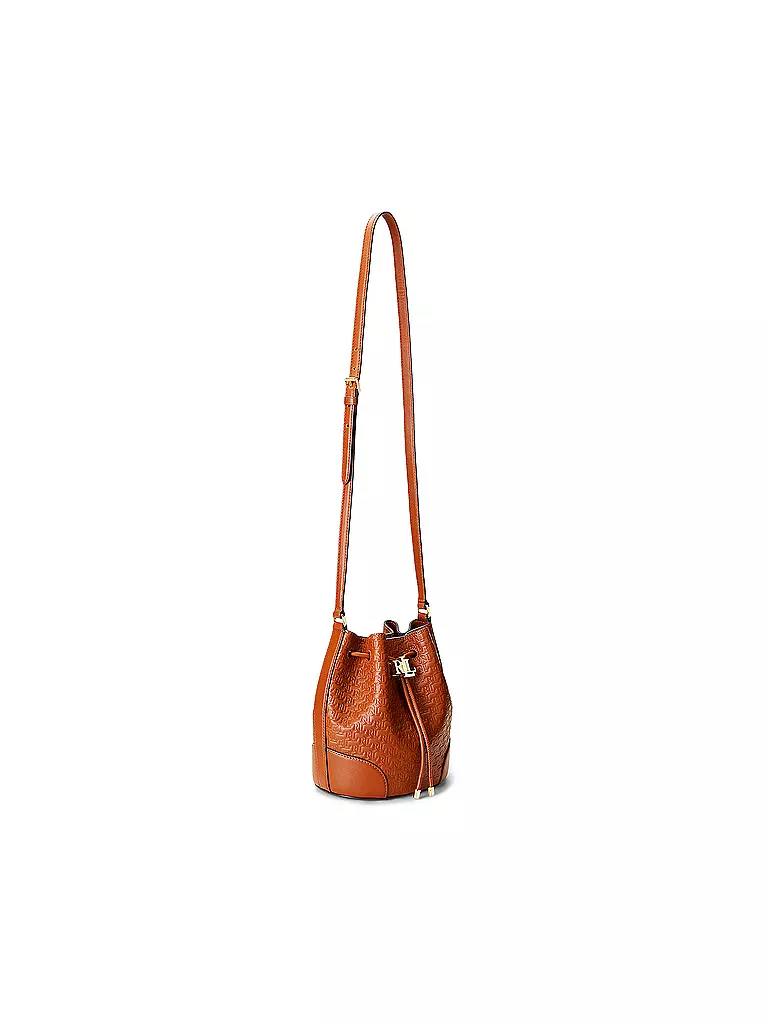 LAUREN RALPH LAUREN | Ledertasche - Bucket Bag DRAWSTRING Medium | braun