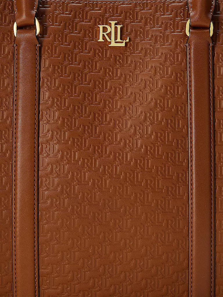 LAUREN RALPH LAUREN | Ledertasche - Henkeltasche MARCY 36 SATCHEL Large | braun